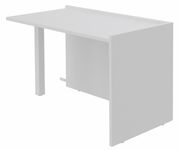 Banque d'accueil Retour direct bas OLA - L122,5 x H75,5 x P62,5 cm - structure blanc perle, plateau blanc perle