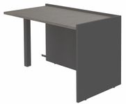 Banque d'accueil Retour direct bas OLA - L122,5 x H75,5 x P62,5 cm - structure carbone, plateau chêne gris