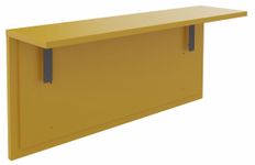 Burocean Ola - Receptionist desk shelf - rectangular - curry amarillo - carbón base