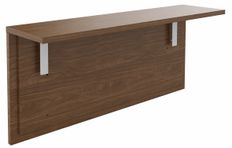 Tablette pour banque d'accueil OLA - réglable en hauteur - L60 x P30 cm - equerre blanche (A positionner sur module haut ou retour direct haut) - noyer