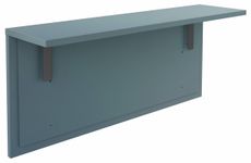 Tablette pour banque d'accueil OLA - réglable en hauteur - L100 x P30 cm - equerre carbone (A positionner sur module haut ou retour direct haut) - bleu argile