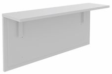 Tablette pour banque d'accueil OLA - réglable en hauteur - L120 x P30 cm - equerre blanche (A positionner sur module haut ou retour direct haut) - blanc perle