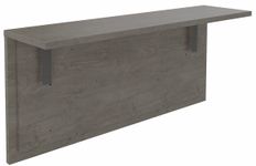 Tablette pour banque d'accueil OLA - réglable en hauteur - L120 x P30 cm - equerre carbone (A positionner sur module haut ou retour direct haut) - chêne gris