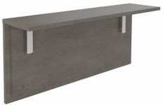 Tablette pour banque d'accueil OLA - réglable en hauteur - L120 x P30 cm - equerre blanche (A positionner sur module haut ou retour direct haut) - chêne gris