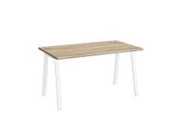 Bureau MAMBO - 80 cm - Pieds métal - Chêne Sonoma/blanc