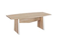 Table de réunion tonneau MAMBO - Chêne Sonoma/blanc