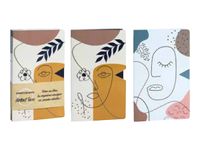 Cahier coutures SINGER SMILE "ABSTRACT FACES" 2 motifs assortis