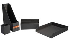 Carpentras Reborn - Parure de bureau - 4 pièces - noir