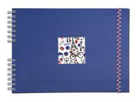Exacompta French'class - Album photos à spirale 32 x 22 cm - 50 pages - bleu