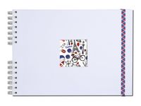 Exacompta French'class - Album photos à spirale 32 x 22 cm - 50 pages - blanc