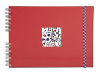 Exacompta French'class - Album photos à spirale 32 x 22 cm - 50 pages - rouge