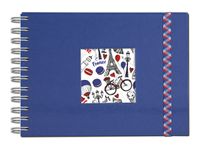 Exacompta French'class - Album photos à spirale 23 x 16 cm - 50 pages - bleu