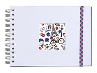 Exacompta French'class - Album photos à spirale 23 x 16 cm - 50 pages - blanc