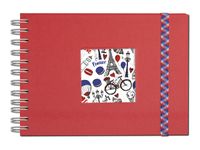 Exacompta French'class - Album photos à spirale 23 x 16 cm - 50 pages - rouge