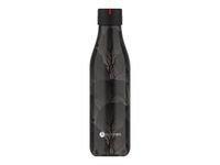 Les Artistes Paris - Gourde Bouteille isotherme 500 ml - Damask noir et gris - acier inoxydable