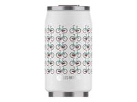 Les Artistes Paris - Canette isotherme - blanc/vélos - 280 ml - acier inoxydable
