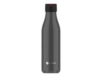 Les Artistes Paris - Gourde Bouteille isotherme 500 ml - noir texture métal - acier inoxydable