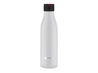Les Artistes Paris - Gourde Bouteille isotherme 500 ml - blanc nid d'abeilles - acier inoxydable