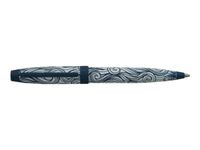 Enzo Varini Mini Taormina Tropea - Stylo à bille - acier blanc motif bleu