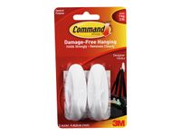 Command - Pack de 2 crochets et 4 languettes - moyen - blanc