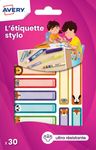 Avery - 30 étiquettes pour stylo - 50 x 10 mm - animaux
