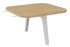 Table d'extension ou intermédiare ILO - L67xP67 cm - Pieds blanc - structure chêne clair