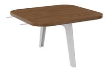 Table d'extension ou intermédiare ILO - L67xP67 cm - Pieds blanc - structure noyer