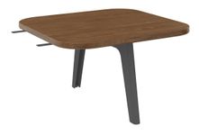 Table d'extension ou intermédiare ILO - L67xP67 cm - Pieds carbone - structure noyer