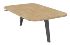 Table d'extension ou intermédiare ILO - L67xP114 cm - pieds carbone - structure chêne clair