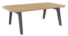 Table basse ILO - L114xP67xH39 cm - pieds carbone - finition chêne clair