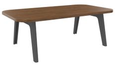 Table basse ILO - L114xP67xH39 cm - pieds carbone - finition noyer