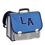 Cartable L.A 38 cm - 2 compartiment - gris et bleu - Exclusivité Bureau Vallée - Viquel