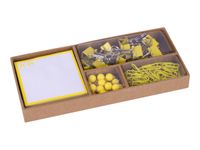Apli Fluor Collection - Set de fournitures de bureau (punaises, trombones, pinces pliantes et notes adhésives) - jaune fluo