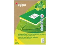Apli Agipa - 400 Étiquettes 100% recyclées blanches multi-usages - 105 x 148,5 mm - coins droits - réf 101193