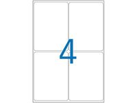 Apli Agipa - 400 Étiquettes 100% recyclées blanches multi-usages - 99,1 x 139 mm - coins arrondis - réf 102649