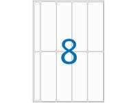 Apli Agipa - Etui A5 - 128 Étiquettes blanches multi-usages - 99 x 32 mm - coins arrondis - réf 114042