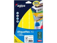 Apli Agipa - Etui A5 - 320 Étiquettes jaunes multi-usages - 24 x 33,5 mm - réf 114342