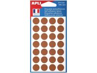Apli Agipa - 168 Pastilles adhésives - marron - diamètre 15 mm - réf 102222