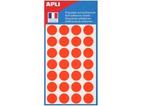 Apli Agipa - 140 Pastilles adhésives - orange fluo - diamètre 15 mm - réf 111861