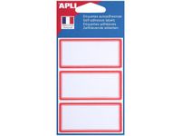 Apli Agipa - 24 Étiquettes scolaires cadre rouge - 34 x 75 mm - réf 111949