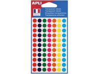 Apli Agipa - 385 Pastilles adhésives en plastique - couleurs assorties - diamètre 8 mm - réf 112839