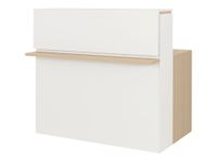 Banque d'accueil droite ZOOM - L120 cm - chêne structuré