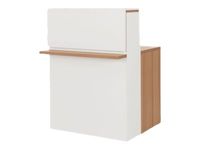 Banque d'accueil droite ZOOM - L80 cm - chêne structuré