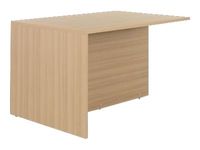 Plan d'accueil d'extrémité en L ZOOM - L 120 cm - chêne structuré