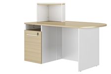 Comptoir d'accueil gauche ZOOM - chêne structuré