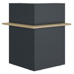 Banque d'accueil en angle à 90° ZOOM - L85 x H74 x P85 - chêne bocage