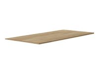 Top pour caisson bout de bureau ou retour direct (vendu sans pied) pour bureau CONNEXION - L60 x H2.5 x P80 - Chêne/anthracite