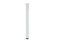 Pied carré pour retour de bureau CONNEXION - L4 x H71,5 x P4 - Blanc