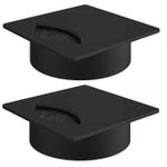Lot de 2 Passe-câbles pour bureau CONNEXION - Trou diamètre 80 mm - Noir