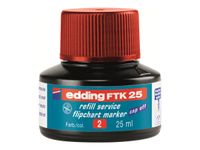 edding FTK 25 - Recharge d'encre marqueur pour chevalets - rouge